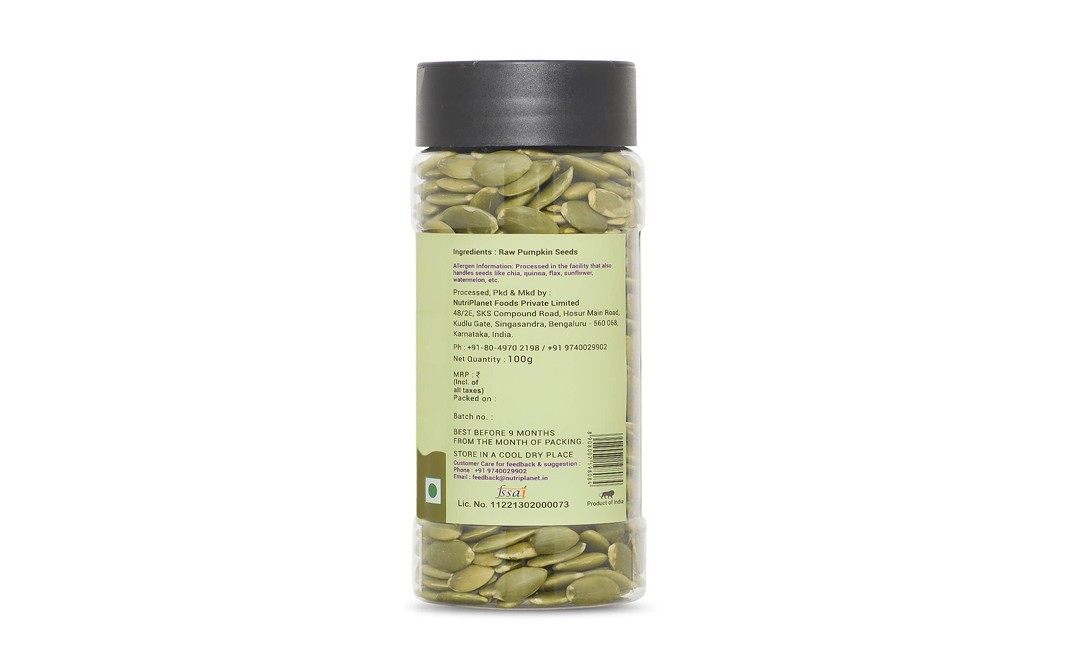Fulsome Pumpkin Seeds    Plastic Bottle  100 grams